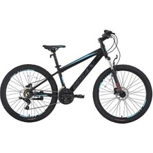 Bisan Cooper Erkek Dağ Bisikleti 30CM Hd 24 Jant 21 Vites Mat Siyah Mavi