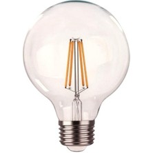 Ed-Son, 6 W G 95 Şeffaf Rustik  Model LED Ampül, 6500 K (Beyaz Işık)