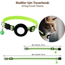 Takip Cihazı ve Airtag Yuvalı Kedi Tasması 2'li Set Ios Uyumlu Boyun Tasması GPS