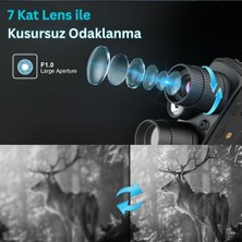 Bambeado Termal Gece Görüş Dürbünü (4k Gece/gündüz Görüşü, 600 Metre Gece Menzili, 5000MAH Pil)