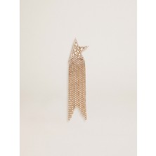 Kadın Antika Altın Renkli Kristalli Tek Damla Küpe, Star Jewelmates Koleksiyonu