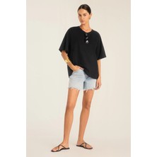 Basic Kadın T-Shirt Regular Oversize Tişört