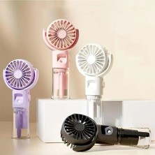 MMctech El Tipi Sulu Buharlı Fan Şarjlı Vantilatör Mini Masaüstü El Fan Taşınabilir 3 Kademeli USB Pervane