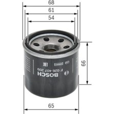 BOS-F026407209 Yağ Filtresi Clıo Iıı 2005 - 2.0 16V Esp...
