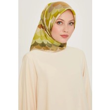 Armine Tivil İpek Eşarp 9212 - 37 Yeşil Karışık Desen