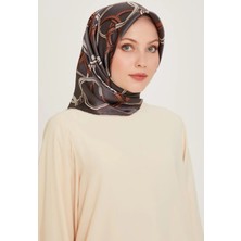 Armine Tivil İpek Eşarp 9203 - 51 Füme Karışık Desen