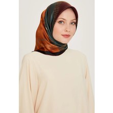 Armine Tivil İpek Eşarp 9206 - 33 Turuncu Karışık Desen