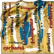 Cacharel Tivil İpek Eşarp 8588313  -  914  -  47843 Hardal Sarı Karışık Desen