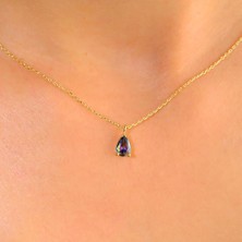 Fasek Gold Gümüş Kolye - 0.25 Ct Mistik Topaz Aleksantrıt Has Taşlı Gümüş Kolye -Hediyelik 925 Ayar Gümüş Kolye