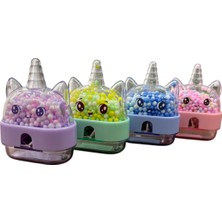 Unicorn Kalemtıraş Pembe 1 Adet Sevimli Figürlü Boncuklu Kalemtıraş Kalem Açacağı