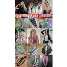 At Kuyruğu Üçlü Örgü Saç Uzatma Fiber Kanekalon Saç (Tokalı)