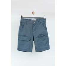 Jacklions Erkek Bebek Poplin Şort Gri