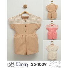 Şık Dantelli Gabardin Kız Tulum (2-3-4-5 Yaş)