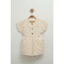 Mini Baray Şık Dantelli Gabardin Kız Tulum (2-3-4-5 Yaş)