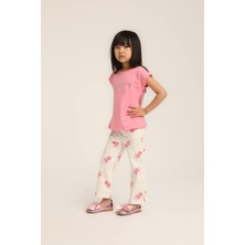Escabel Kız Bebek Nakışlı Tshirt Pembe