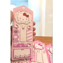 Hello Kitty Figürlü Sevimli Postit Yapışkanlı Not Seti Sanrio Postit