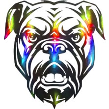 Hologram Köpek2  Model Sticker – Işık Vurunca Renk Değiştirir – Modifiye Dekarasyon Sticker Araç % Kask Uyumlu,düz ve Prüszsüz Yüzeyler Için(Meristeed)