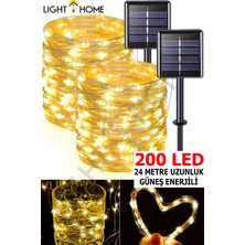 200 LED Güneş Enerjili Dekoratif Peri LED - Dış Mekan, Bahçe, Parti Işıkları,balkon