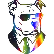 Hologram Köpek3  Model Sticker – Işık Vurunca Renk Değiştirir – Modifiye Dekarasyon Sticker Araç % Kask Uyumlu,düz ve Prüszsüz Yüzeyler Için(Meristeed)
