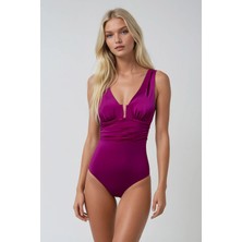 Kom Verde Düz Renk Kalın Askılı Toparlayıcı Mayo Balensiz Çıkarılabilir Kap