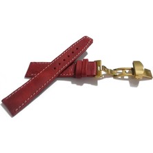 Fado Her Saate Uygun  Kelebek  Toka   24 mm    Hakiki Deri (257)  Sarı Toka Kırmızı