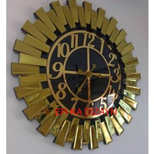 60 cm Duvar Saati * Gerçek Ayna* Ayna Saat Gold Aynalı Duvar Saati