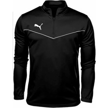 Puma Teamrise Zip Top Erkek Sweatshirt 657394-03 Siyah