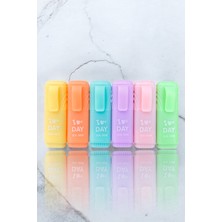 Fosforlu Kalem Mini Set 6'lı Canlı Renkler Kilitli Poşetli