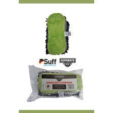 Euphrate Kfz Jumbo Çift Yönlü Oto Yıkama Süngeri 22x10 Cm Yeşil, Oto Bezi, Araç Bezi, Köpük Süngeri