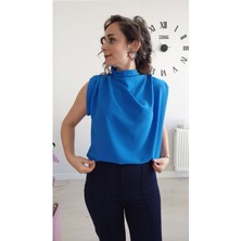 Filiz Yılmaz Butik Degaje Yaka Bluz