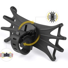 ePhase Motorsiklet Bisiklet Atv Elektrikli Scooter İçin Ahtapot Telefon Tutucu 4-6 İnç Telefonlar İçin Uyumlu 360° Dönebilen Silikon Tutacak