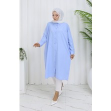 Sefa Merve Reglan Kol Tunik 4066-12 Mavi