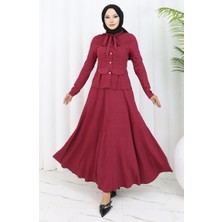 Sefa Merve Gömlek Etek Ikili Takım 11309-04 Bordo