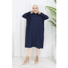Sefa Merve Reglan Kol Tunik 4066-07 Lacivert