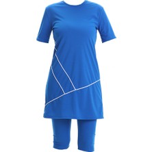 Sefa Merve Kısa Kol Havuz Mayo 2501-04 Saks