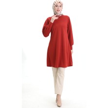 Sefa Merve Basic Tunik 1120-09 Kiremit