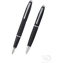 Cross Calaıs Dolmakalem + Tükenmez Kalem Mat Siyah Set Özel Hediyelik Kutulu