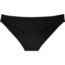 Siyah Kadın Günlük Pamuklu Likralı Özel Poşet Içinde Taşınabilir Acil Durum Slip Külot