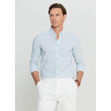 Altınyıldız Classics Slim Fit Düğmeli Yaka Haki Erkek Gömlek ACE020252168_HAK