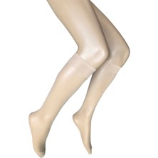 12 Adet Parlak Dizaltı Kadın Çorap 15 Denye Sahra 51