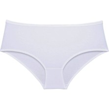 3 Adet Kadın Yüksek Bel Bato Külot Beyaz Ten Pudra