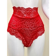 Kırmızı Dantelli Yüksek Bel Külot VENÜS-K1011