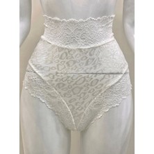 Ekru Dantelli Yüksek Bel Külot VENÜS-K1012