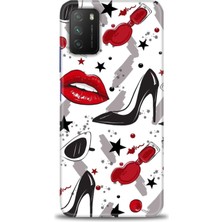 Kılıf Evreni Xiaomi Poco M3 Kılıf Hd Baskılı Kılıf + Seramik Tam Kaplayan Ekran Koruyucu 416