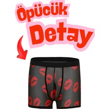 Candy Women Tutkulu Öpücükler Şeffaf Erkek Boxeri