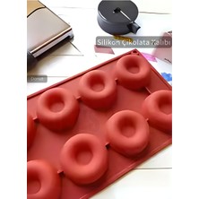 Donut Desen Çikolata Kalıbı Bpa Free Buz Kalıbı Silikon Tatlı Kalıbı Yapışmaz Kalıp