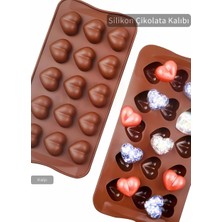 Kalp Desen Çikolata Kalıbı Bpa Free Buz Kalıbı Silikon Tatlı Kalıbı Yapışmaz Kalıp