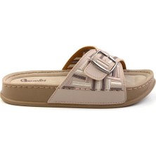 Bej Çok Renkli  Kadın Terlik K04099500109