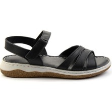 Siyah Leather Kadın Sandalet K05281018603