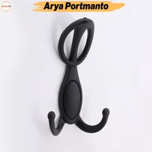 Arya Metal Portmanto Siyah Renk Vestiyer Duvar Askısı Dolap Elbise Kapı Askılığı